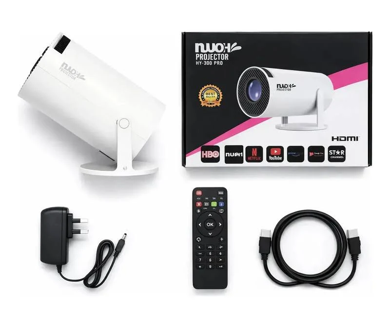 Proyector Smart New Hy300 Pro Wifi Ultra Hd 4k Nuvoh Blanco